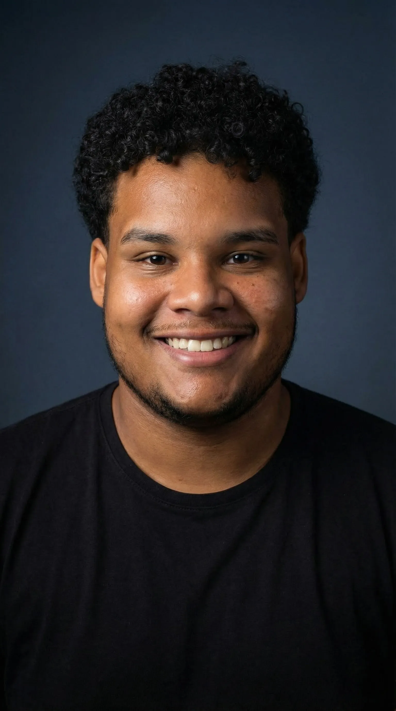Vitor Hugo, da Regência Comunicação, sorrindo, em retrato de estúdio
